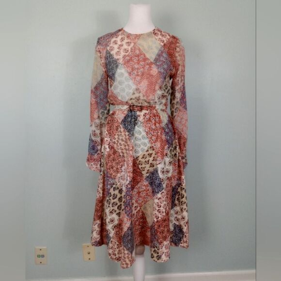 Vintage Dresses & Skirts - Vintage patchwork print dress